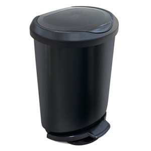 LIXEIRA PEDAL 45LT PRETA (BORDA TRAVA) 804585 ARQPLAST