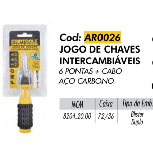 CHAVE INTERCAMBIAVEL (6 PONTAS) 200508 STARTOOLS