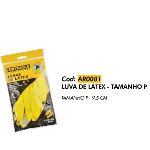 LUVA LATEX PEQ. (AMARELA) 201062 STARTOOLS
