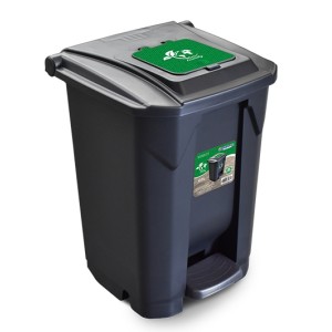 LIXEIRA PEDAL 60LTS C/RODA (PRETA) ARQPLAST