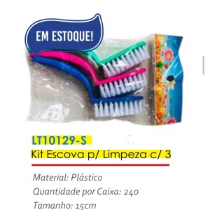 KIT ESCOVA LIMPEZA (C/3)  220347*894187 H-100*FU XING