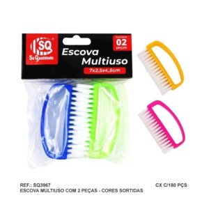 ESCOVA P/UNHAS X 2 (SOLAPA) 529248 SQ IMPORT