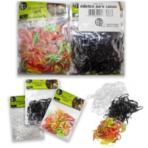 ELASTICO P/CABELO**(C/12 PCTS C/100 PCS** 523918 SQ IMPORT