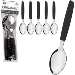 TALHER C/6 PRETO (COLHER) 109826*173669 ORIGINAL*HM