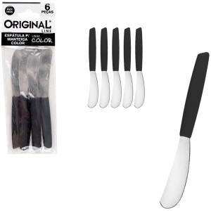 ESPATULA MANTEIGA C/6 (INOX CB PRETO) 173706*109840 HM*ORIGINAL