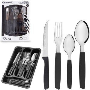FAQUEIRO C/P.TALHER 25PCS (INOX CB PRETO) 109888 ORIGINAL