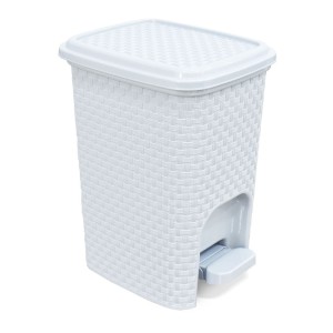 LIXEIRA PEDAL RATTAN 7LTS**BRANCA**805414 ARQPLAST