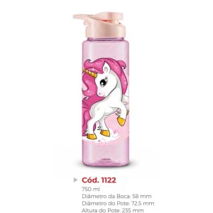SQUEEZE 1122 (750ML GLITER UNICORNIO) 211227 BANDEIRANTE