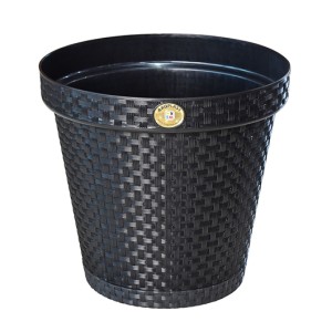 VASO RATTAN RED.PRETO (10LTS) 805582 ARQPLAST