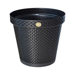 VASO RATTAN RED.PRETO (20LTS) 805605 ARQPLAST