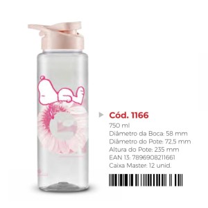 SQUEEZE 1166 (750ML SNOOPY TRANSP) 211661 BANDEIRANTE
