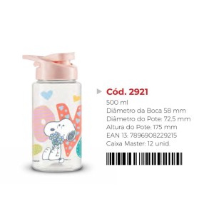 SQUEEZE 2921 (500ML SNOOPY TRANSP) 229215 BANDEIRANTE