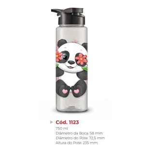 SQUEEZE 1123 (750ML PANDA GLITTER) 211234 BANDEIRANTE