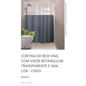 CORTINA BOX VISOR RET (CINZA) 186212 PLASTLEO