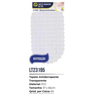 TAPETE P/BOX PVC TRANSP (66X37CM) 929291 H-100