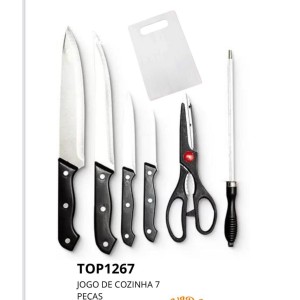 KIT COZINHA C/7 (TESOURA*FACA*TABUA) 130921 TOP UTIL