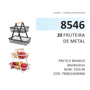FRUTEIRA METAL RET.DUPLA (30X18X32CM) 49460 Y888