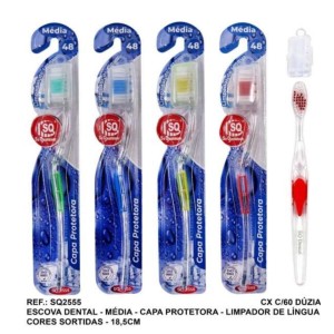 ESCOVA ADULTO SQ2555 (TRANSP*SORT) 521990 SQ IMPORT