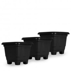 KIT VASO C/3 (QUAD*PRETO*1LT*12CM) 179475 PLASMARC