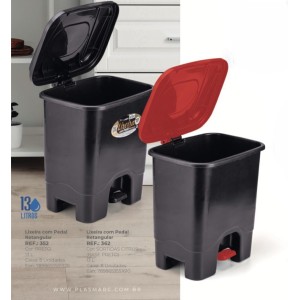 LIXEIRA PEDAL 13LTS (RET.BLACK) 551320 PLASMARC