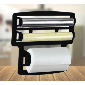 SUPORTE ROLO TRIPLO (PAREDE PRETO) 31131 DR.UTIL