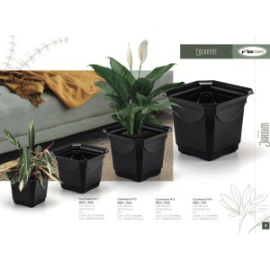 CACHEPOT BLACK N.4 (8,0LTS*26X20CM) 180655 PLASMARC