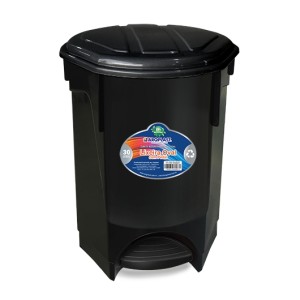 LIXEIRA PEDAL 30LTS (OVAL PRETA DESM) 805872 ARQPLAST