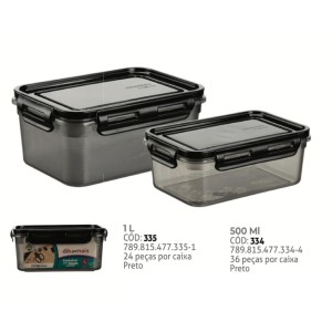 CONTAINER 4TRAVAS BLACK (1LT) 773351 ZPLASTIC