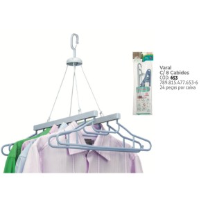 VARAL P/CAMISA (C/8 CABIDES) 776536 ZPLASTIC