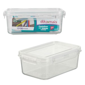 CONTAINER 4TRAVAS TRANSP (500ML)  773078 ZPLASTIC