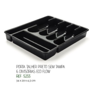 PORTA TALHER PRETO (6 DIVISORIAS) 752332 RAINHA