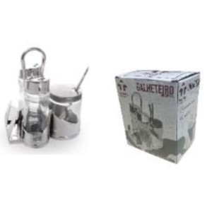 GALHETEIRO C/4PCS (VIDRO) 600675 TOP MIX
