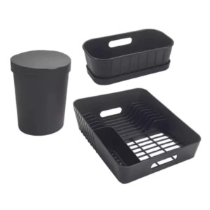 KIT PIA PRETO (ESC*ORGZ*LIXEIRA) 410588 PLASTUTTI