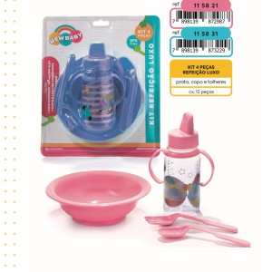 KIT REFEICAO AZUL (COPO*TALHER*PRATO) 873229  NEW BABY