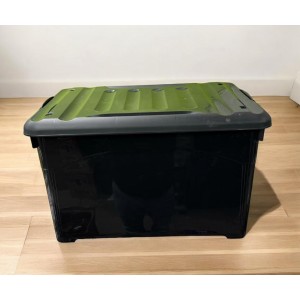 CONTAINER PRETO (65LTS C/RODAS) 718302 INJEPLASTEC