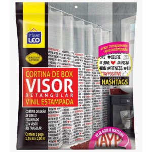 CORTINA BOX (HASHTAGS) 162315 PLAST LEO