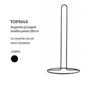 PORTA PAPEL TOALHA SIMPLES (BLACK) 147059 TOP UTIL