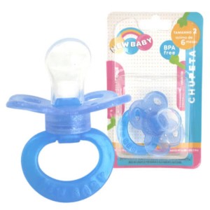 111031-CHUPETA BB DEC.SILIC.(AZUL) 870112 NEW BABY