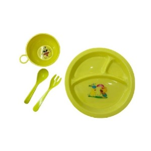 KIT INFANTIL C/4 (PRATO*CANECA*TALHERES) 701704 GIFTUTIL