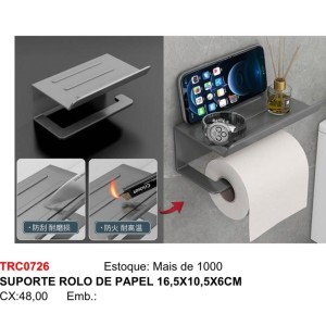 PAPELEIRA C/PRATELEIRA *METAL* (907298) TOP RIO