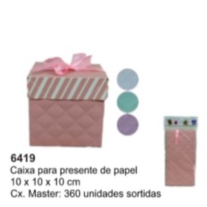 CAIXA P/PRESENTE PEQ (10X10CM) 264193 AMIGOLD