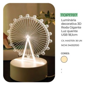 LUMINARIA LED 3D (RODA GIGANTE) 148490 TOP UTIL