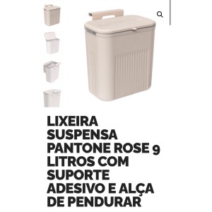 LIXEIRA SUSPENSA ROSE (9 LTS) 806633 ARQPLAST