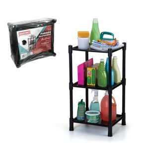 PRATELEIRA C/3 PRETA (QUAD.DESMONT) 467023 MAXXIMO