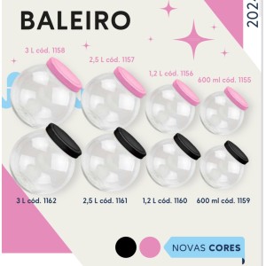 BALEIRO 600ML (TAMPA ROSA) 105199 PANAMBY