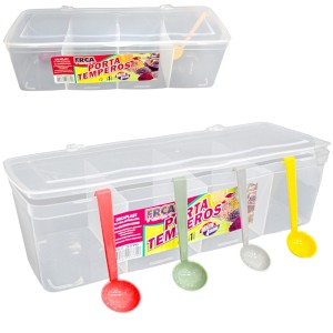 PORTA TEMPEROS 4DIV (C/COLHER) 33790 ERCA