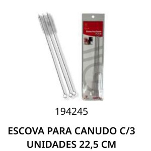 ESCOVA P/CANUDO X 3 (22,5CM) 245093 RIO TIJUCAS