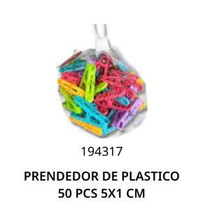 PRENDEDOR C/50 (PLASTICO*5CM) 244379 RIO TIJUCAS