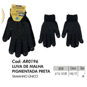 LUVA PIGMENTADA MALHA (PRETA) 205794 STARTOOLS