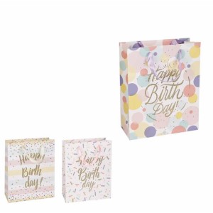 SACOLA PRESENTE *M* HBD (26X32CM) 112395 WELLMIX